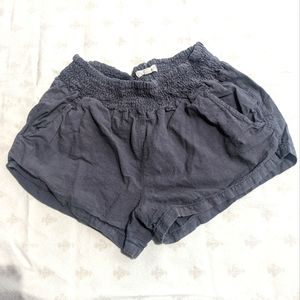 Gray linen shorts